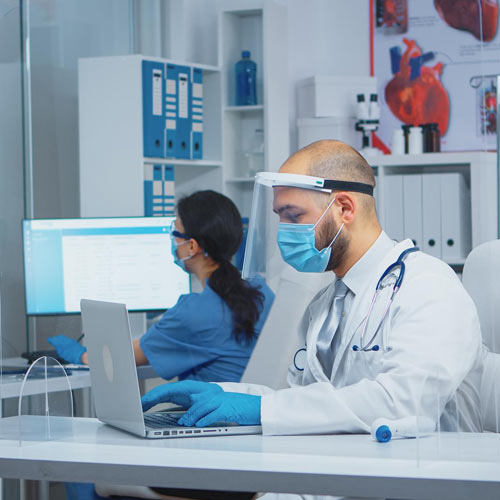 Healthcare professional in a hospital
